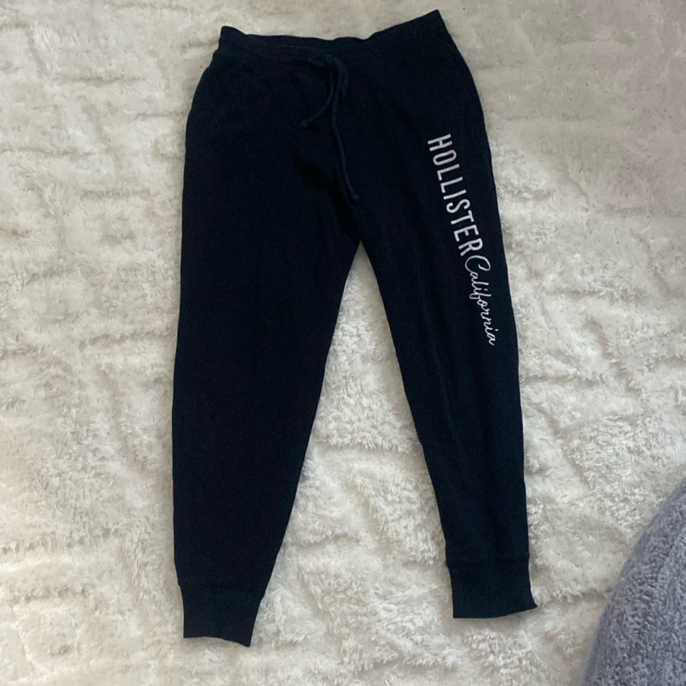 hollister womens size medium black casual joggers